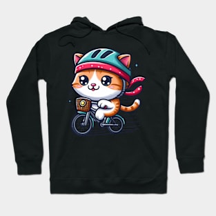 Whisker Wheels: The Cute Cat's Bicycle Adventure Hoodie